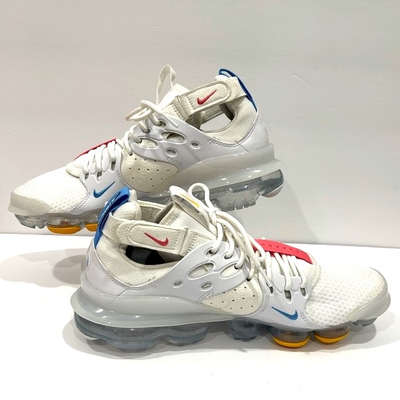 LIKE NEW‼️Men’s Nike Air Vapormax Summit White/ Yellow/ Infrared Blue (10.5)